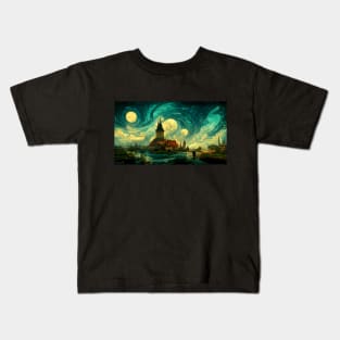 The Sky of Vincent Van Gogh (day18） Kids T-Shirt